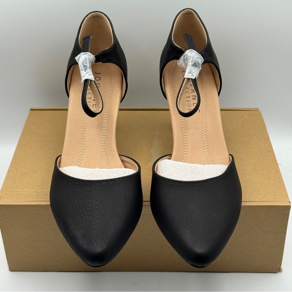 Journee Collection Bettie Black Heels Size 10 - Picture 2 of 7